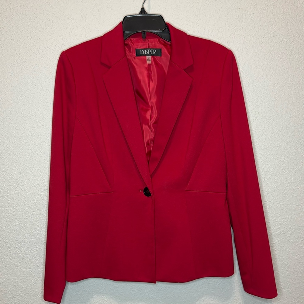 Kasper Blazer Suit Jacket Women’s Misses Size 6 Red